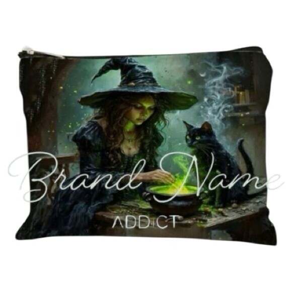 Unbranded Handbags - Witch Black Cat Potion Essential Travel Cosmetic Bag